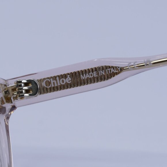 Chloe CH0085O 003 Eyeglasses Transparent Pink 49mm Square Frame - Picture 8 of 10